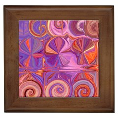 Candy Abstract Pink, Purple, Orange Framed Tiles