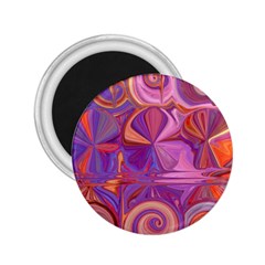 Candy Abstract Pink, Purple, Orange 2 25  Magnets