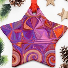 Candy Abstract Pink, Purple, Orange Ornament (star) 