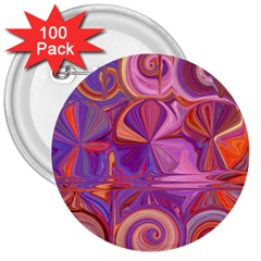 Candy Abstract Pink, Purple, Orange 3  Buttons (100 Pack)  by digitaldivadesigns