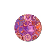 Candy Abstract Pink, Purple, Orange Golf Ball Marker (4 Pack)