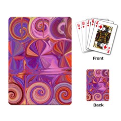 Candy Abstract Pink, Purple, Orange Playing Card