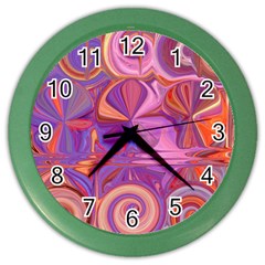 Candy Abstract Pink, Purple, Orange Color Wall Clocks