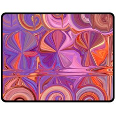 Candy Abstract Pink, Purple, Orange Fleece Blanket (medium) 