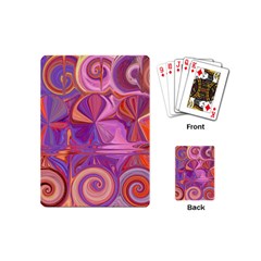 Candy Abstract Pink, Purple, Orange Playing Cards (mini) 