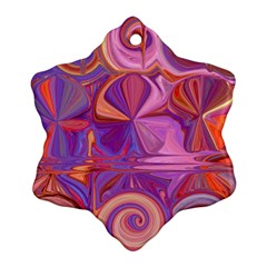 Candy Abstract Pink, Purple, Orange Snowflake Ornament (2-side)