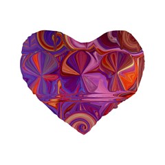 Candy Abstract Pink, Purple, Orange Standard 16  Premium Heart Shape Cushions