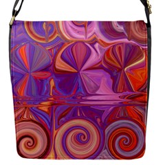 Candy Abstract Pink, Purple, Orange Flap Messenger Bag (s)