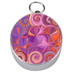 Candy Abstract Pink, Purple, Orange Silver Compasses