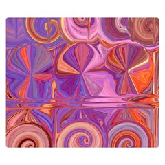 Candy Abstract Pink, Purple, Orange Double Sided Flano Blanket (small) 