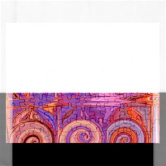 Candy Abstract Pink, Purple, Orange Rectangular Jigsaw Puzzl