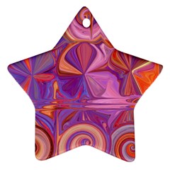 Candy Abstract Pink, Purple, Orange Star Ornament (two Sides) 