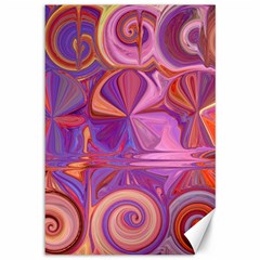 Candy Abstract Pink, Purple, Orange Canvas 12  X 18  