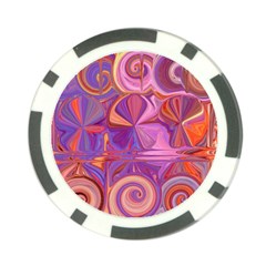 Candy Abstract Pink, Purple, Orange Poker Chip Card Guards