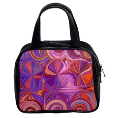 Candy Abstract Pink, Purple, Orange Classic Handbags (2 Sides)