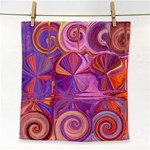 Candy Abstract Pink, Purple, Orange Face Towel Front