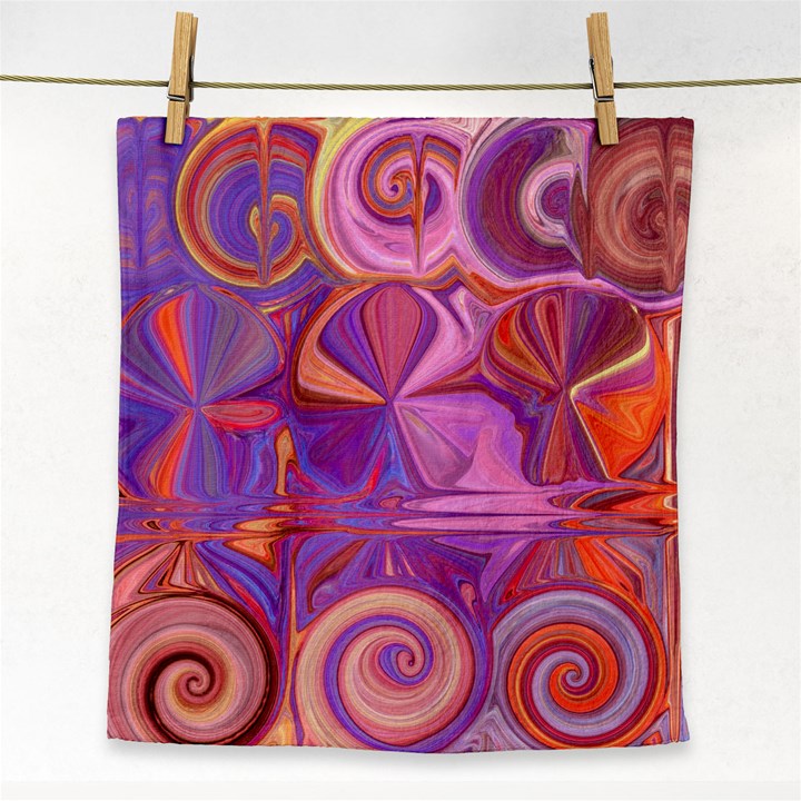 Candy Abstract Pink, Purple, Orange Face Towel