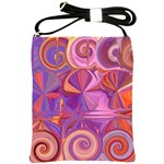 Candy Abstract Pink, Purple, Orange Shoulder Sling Bags Front