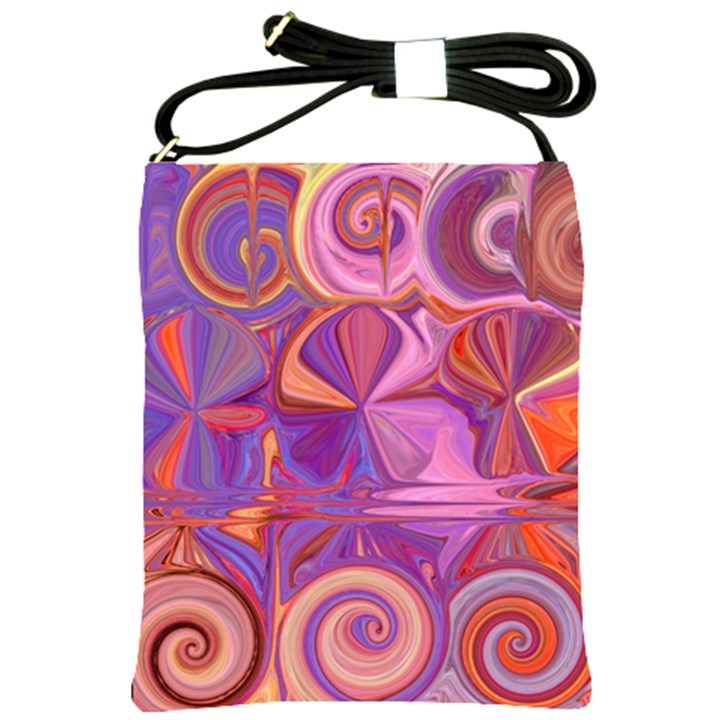 Candy Abstract Pink, Purple, Orange Shoulder Sling Bags