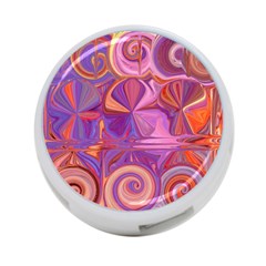 Candy Abstract Pink, Purple, Orange 4-port Usb Hub (two Sides) 