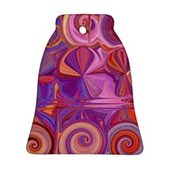 Candy Abstract Pink, Purple, Orange Bell Ornament (2 Sides)