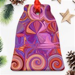 Candy Abstract Pink, Purple, Orange Bell Ornament (2 Sides) Front