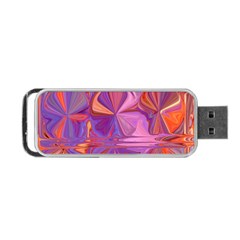 Candy Abstract Pink, Purple, Orange Portable Usb Flash (one Side)