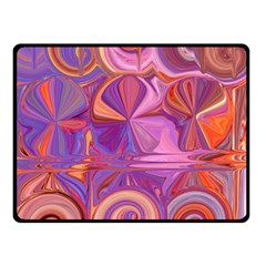 Candy Abstract Pink, Purple, Orange Double Sided Fleece Blanket (small) 