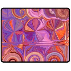 Candy Abstract Pink, Purple, Orange Double Sided Fleece Blanket (medium)  by digitaldivadesigns