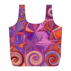 Candy Abstract Pink, Purple, Orange Full Print Recycle Bags (l) 