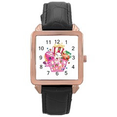 Shopkin4 Rose Gold Leather Watch  by MERRIMENTDEALSANDSTEALS1