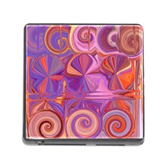 Candy Abstract Pink, Purple, Orange Memory Card Reader (square) by digitaldivadesigns