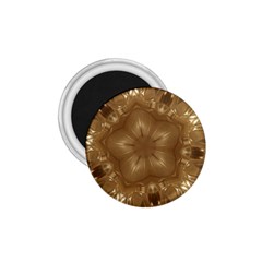 Elegant Gold Brown Kaleidoscope Star 1 75  Magnets by yoursparklingshop