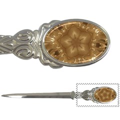 Elegant Gold Brown Kaleidoscope Star Letter Openers by yoursparklingshop