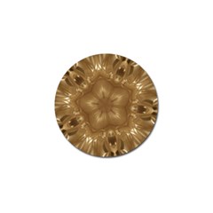 Elegant Gold Brown Kaleidoscope Star Golf Ball Marker by yoursparklingshop