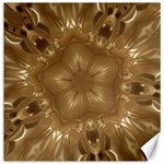 Elegant Gold Brown Kaleidoscope Star Canvas 12  x 12   11.4 x11.56  Canvas - 1