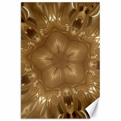 Elegant Gold Brown Kaleidoscope Star Canvas 20  X 30   by yoursparklingshop