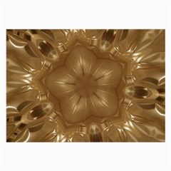 Elegant Gold Brown Kaleidoscope Star Large Glasses Cloth by yoursparklingshop