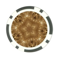 Elegant Gold Brown Kaleidoscope Star Poker Chip Card Guards (10 Pack)  by yoursparklingshop