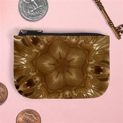 Elegant Gold Brown Kaleidoscope Star Mini Coin Purses by yoursparklingshop