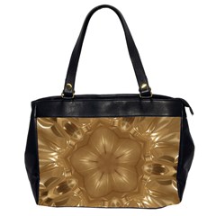 Elegant Gold Brown Kaleidoscope Star Office Handbags (2 Sides) 