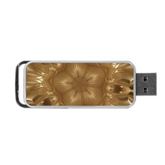 Elegant Gold Brown Kaleidoscope Star Portable Usb Flash (one Side) by yoursparklingshop