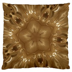 Elegant Gold Brown Kaleidoscope Star Standard Flano Cushion Case (one Side) by yoursparklingshop