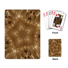 Elegant Gold Brown Kaleidoscope Star Playing Card by yoursparklingshop