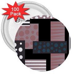 Collage  3  Buttons (100 pack) 