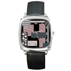 Collage  Square Metal Watch