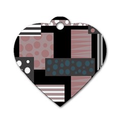 Collage  Dog Tag Heart (One Side)