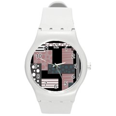 Collage  Round Plastic Sport Watch (M)