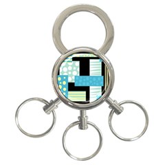 Blue Collage 3-ring Key Chains by Valentinaart