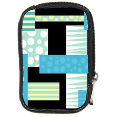 Blue Collage Compact Camera Cases